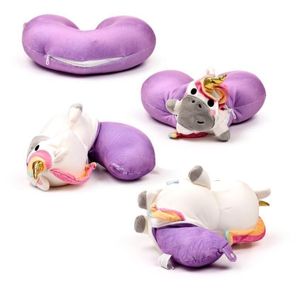 Swapseazzz Adoracorns 2 - in - 1 Plush Travel Pillow & Toy - Unicorn - PartyErasers