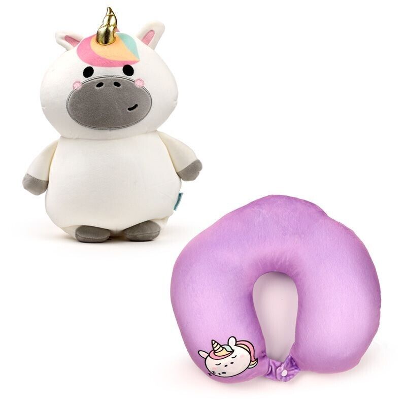 Swapseazzz Adoracorns 2 - in - 1 Plush Travel Pillow & Toy - Unicorn - PartyErasers