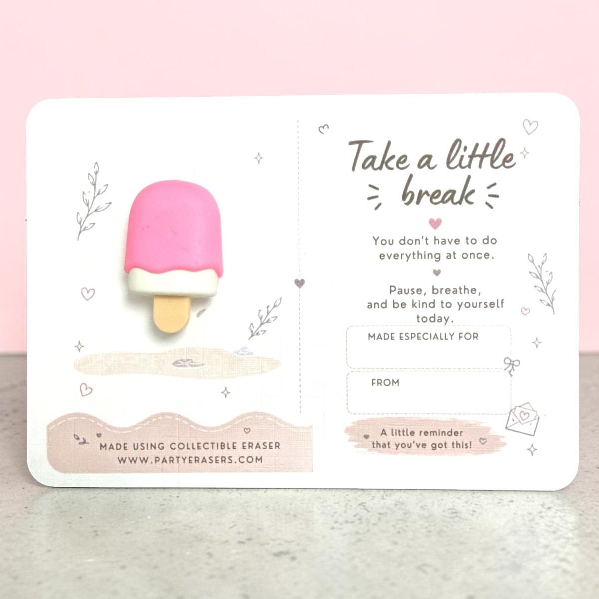 Take a little break ♡ Pocket Hug Gift - PartyErasers