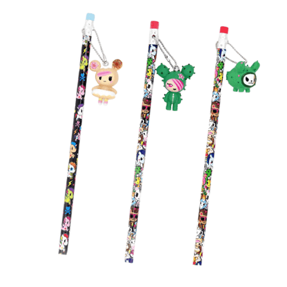 Tokidoki Pencil with Cactus Dog Mascot Cactus Girl Mascot Donutella Mascot - PartyErasers