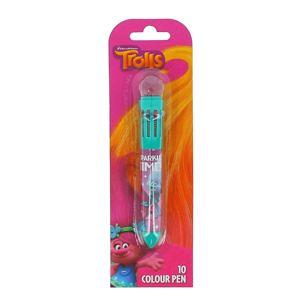 Trolls Movie 10 Colours Multicolour Pen - PartyErasers
