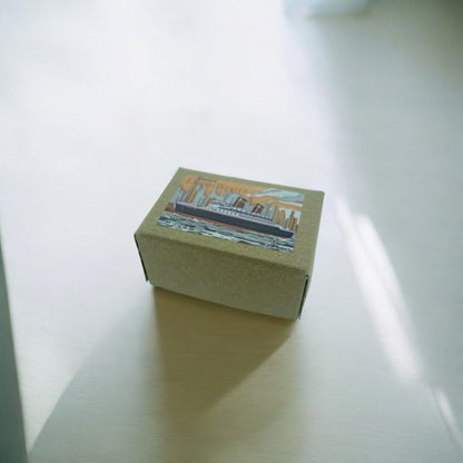 Vintage Windup Tin Toy Small Ship Vessel Sea Cargo Cruise - PartyErasers