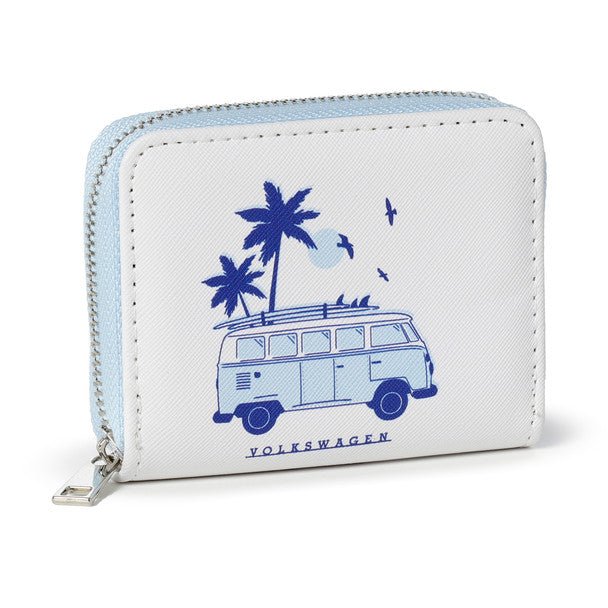 Volkswagen Blue Campervan Zipper Purse - PartyErasers