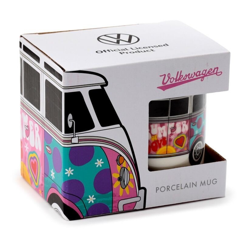 Volkswagen VW T1 Camper Bus Summer Porcelain Mug - PartyErasers