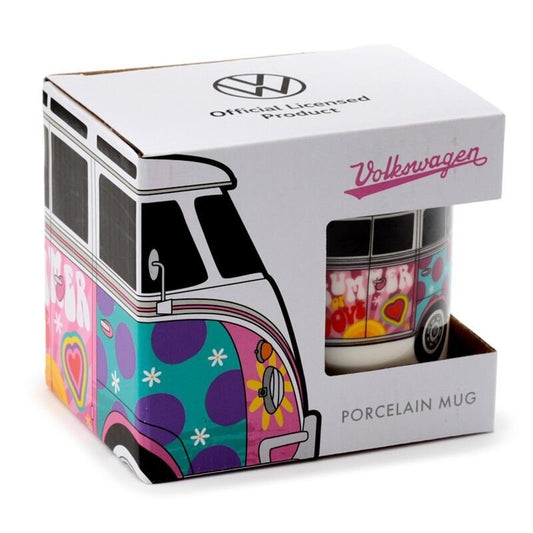 Volkswagen VW T1 Camper Bus Summer Porcelain Mug - PartyErasers