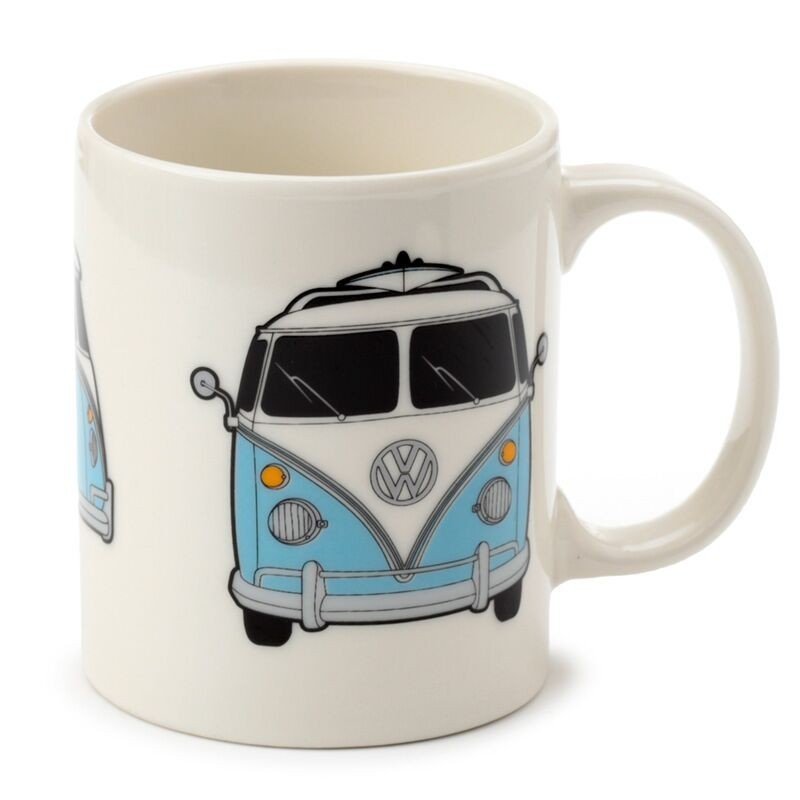 Volkswagen VW T1 Camper Bus Surf Begins Porcelain Mug - PartyErasers