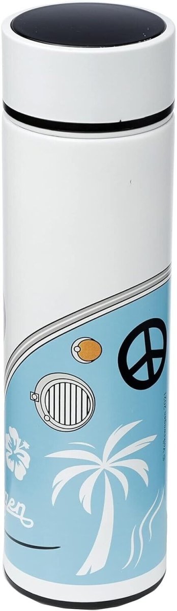 VW Volkswagen Blue Surf Hot & Cold Digital Thermometer Insulated Bottle - PartyErasers