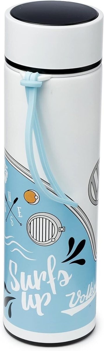 VW Volkswagen Blue Surf Hot & Cold Digital Thermometer Insulated Bottle - PartyErasers
