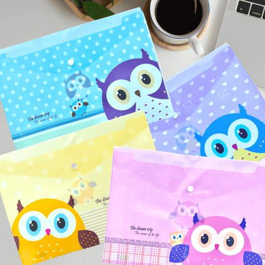 Wholesale A4 Plastic Press Stud Document Wallets File Folder Filing (36pcs) - PartyErasers