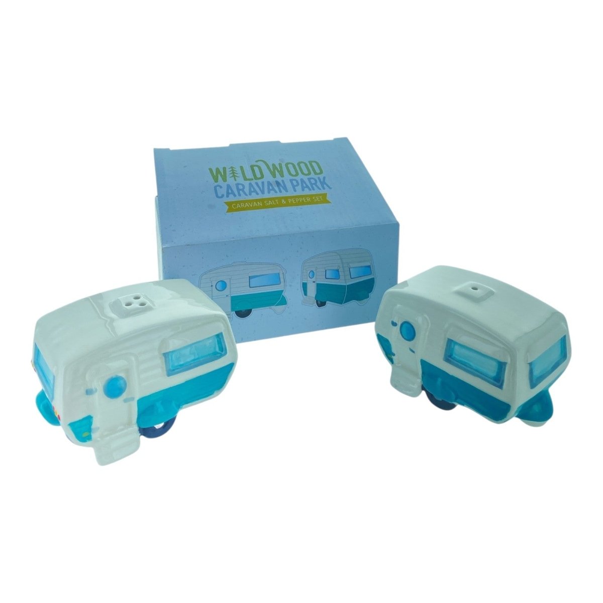 Wildwood Caravan Park Caravan Salt & Pepper Set Kitchenware Shaker - PartyErasers