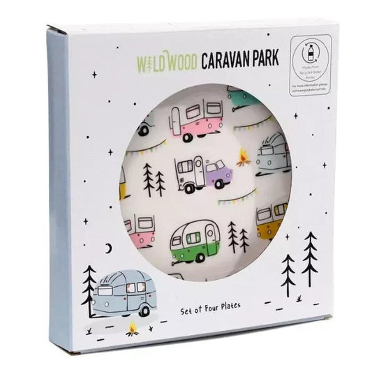 Wildwood Caravan Set of 4 RPET Picnic Plates BPA Free Perfect Gift - PartyErasers