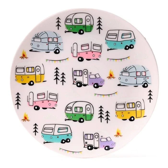 Wildwood Caravan Set of 4 RPET Picnic Plates BPA Free Perfect Gift - PartyErasers