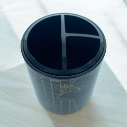Wold Map Design Pen Pencil Cup Holder Stationery Desk Organiser - PartyErasers
